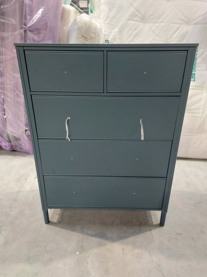 John Lewis Pillar 5 Drawer Chest, Blue