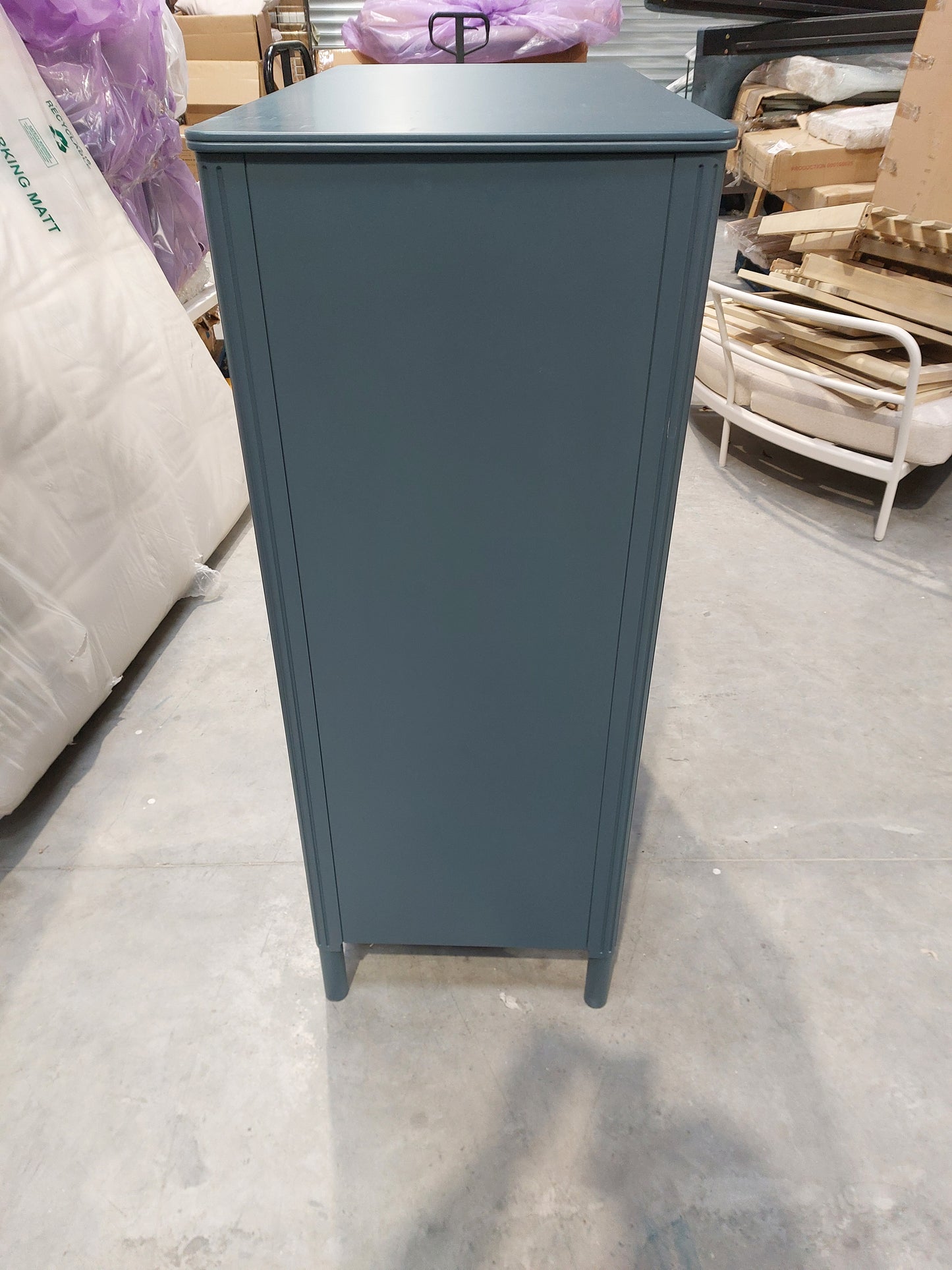 John Lewis Pillar 5 Drawer Chest, Blue