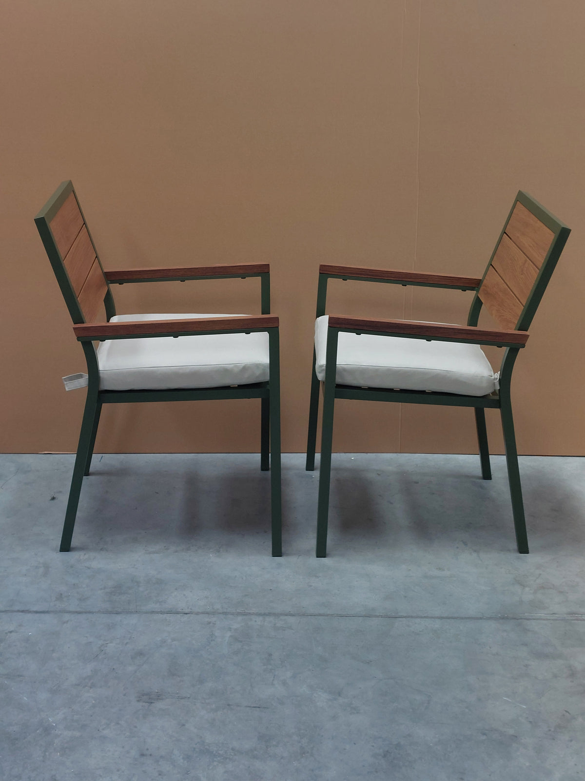 John Lewis Platform Garden Dining Armchair, Set of 2, Green