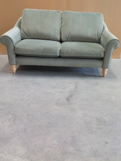 John Lewis Camber Medium 2 Seater Sofa Velvet Myrtle  Easy Clean Eco