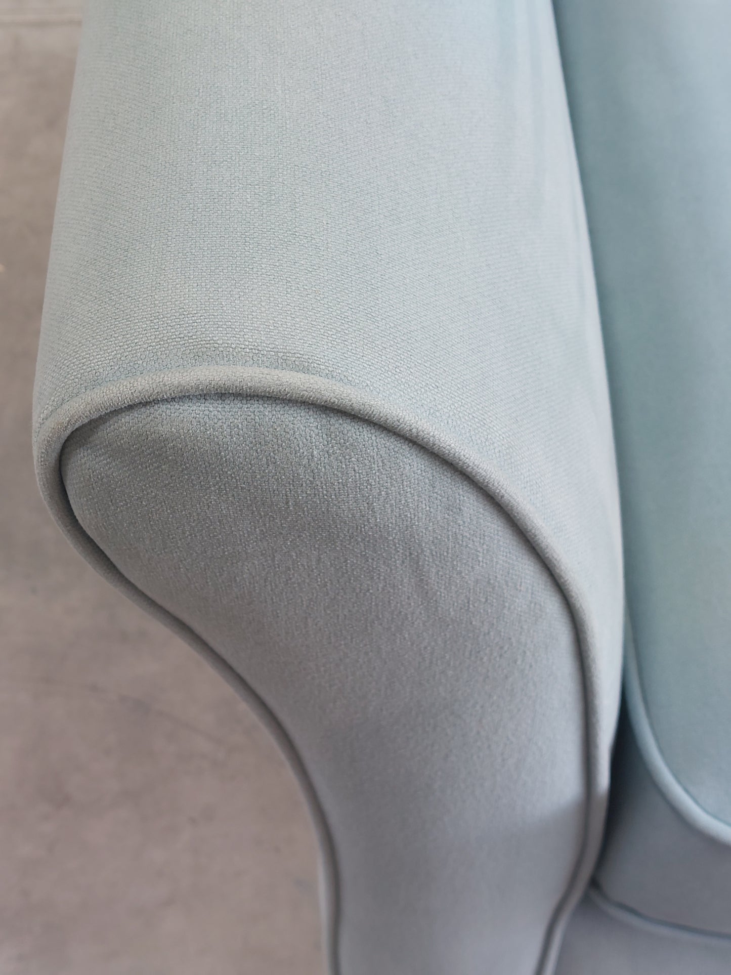 John Lewis Charlotte II Medium 2 Seater Sofa Easy clean eco cotton powder blue  light leg