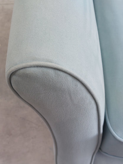John Lewis Charlotte II Medium 2 Seater Sofa Easy clean eco cotton powder blue  light leg