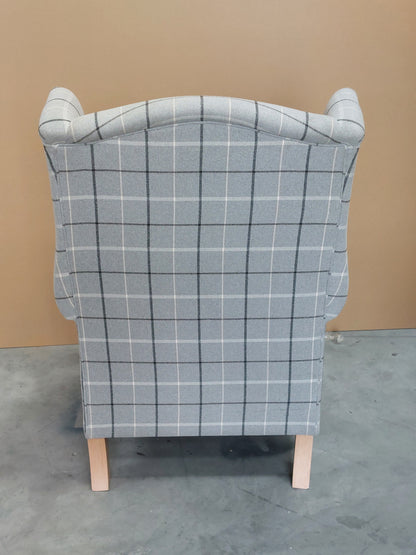 Parker Knoll Oberon Armchair, Berwick Check Grey Marl