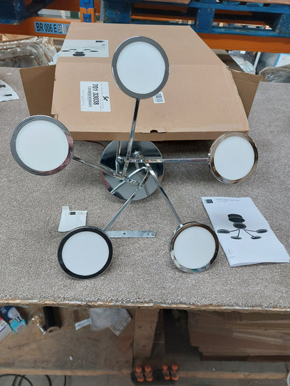 John Lewis Malmo LED Semi Flush Ceiling Light, Chrome