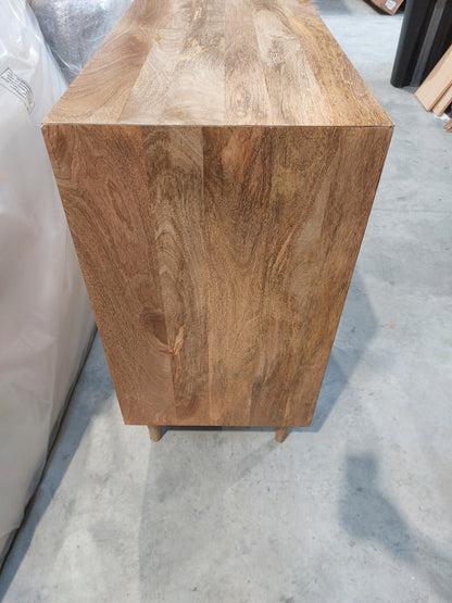 John Lewis Groove Mango Wood 3 Drawer Chest, Natural