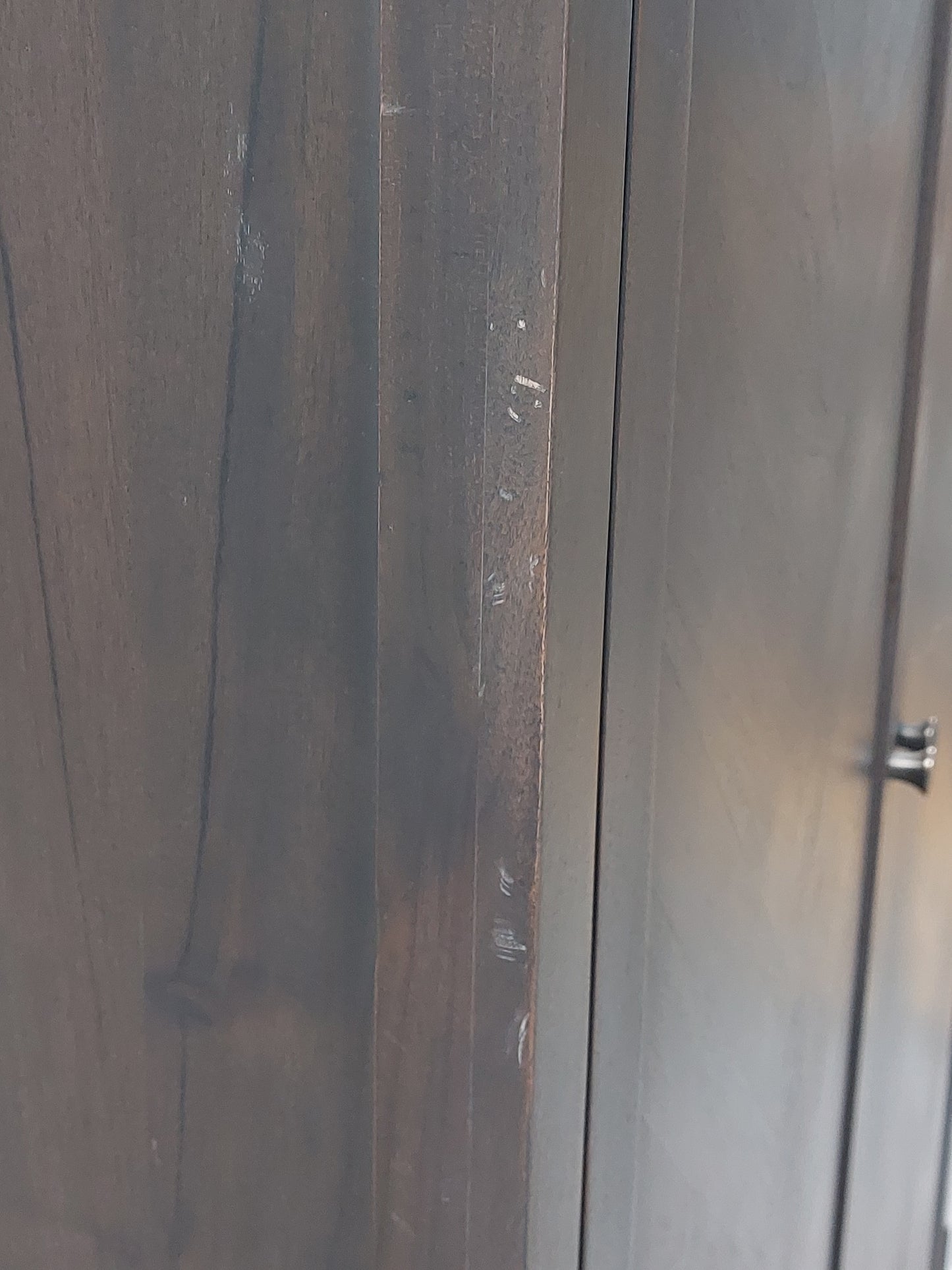 John Lewis Padma Double Wardrobe with 1 Drawer, Grey acacia /Brass