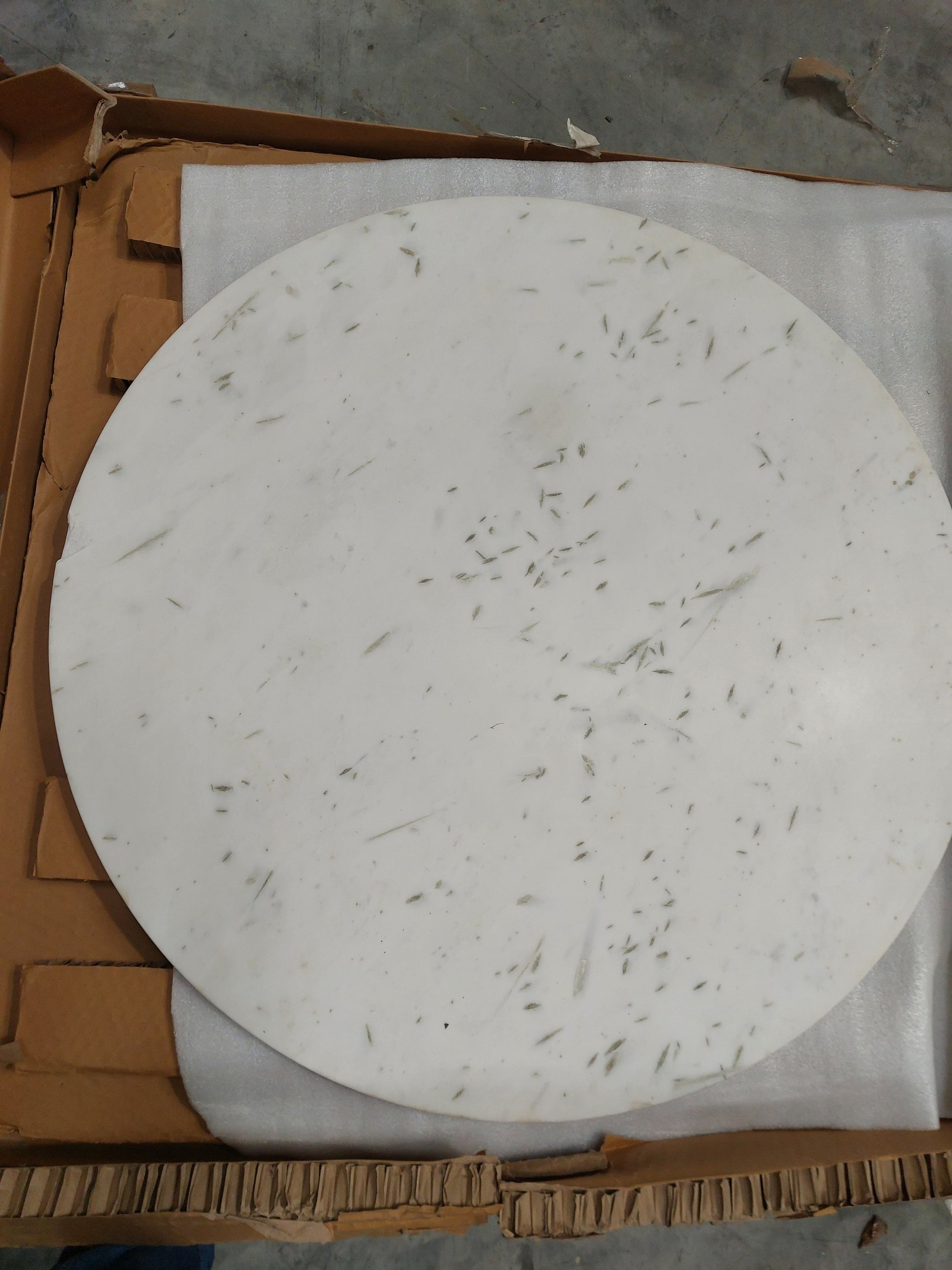 John Lewis Jewel Marble 4 Seater Pedestal Dining Table White Gold