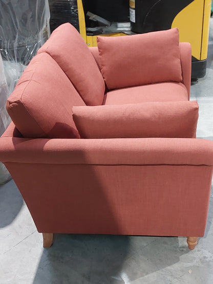 John Lewis Sienna Small 2 Seater Sofa Relaxed  Linen Auburn