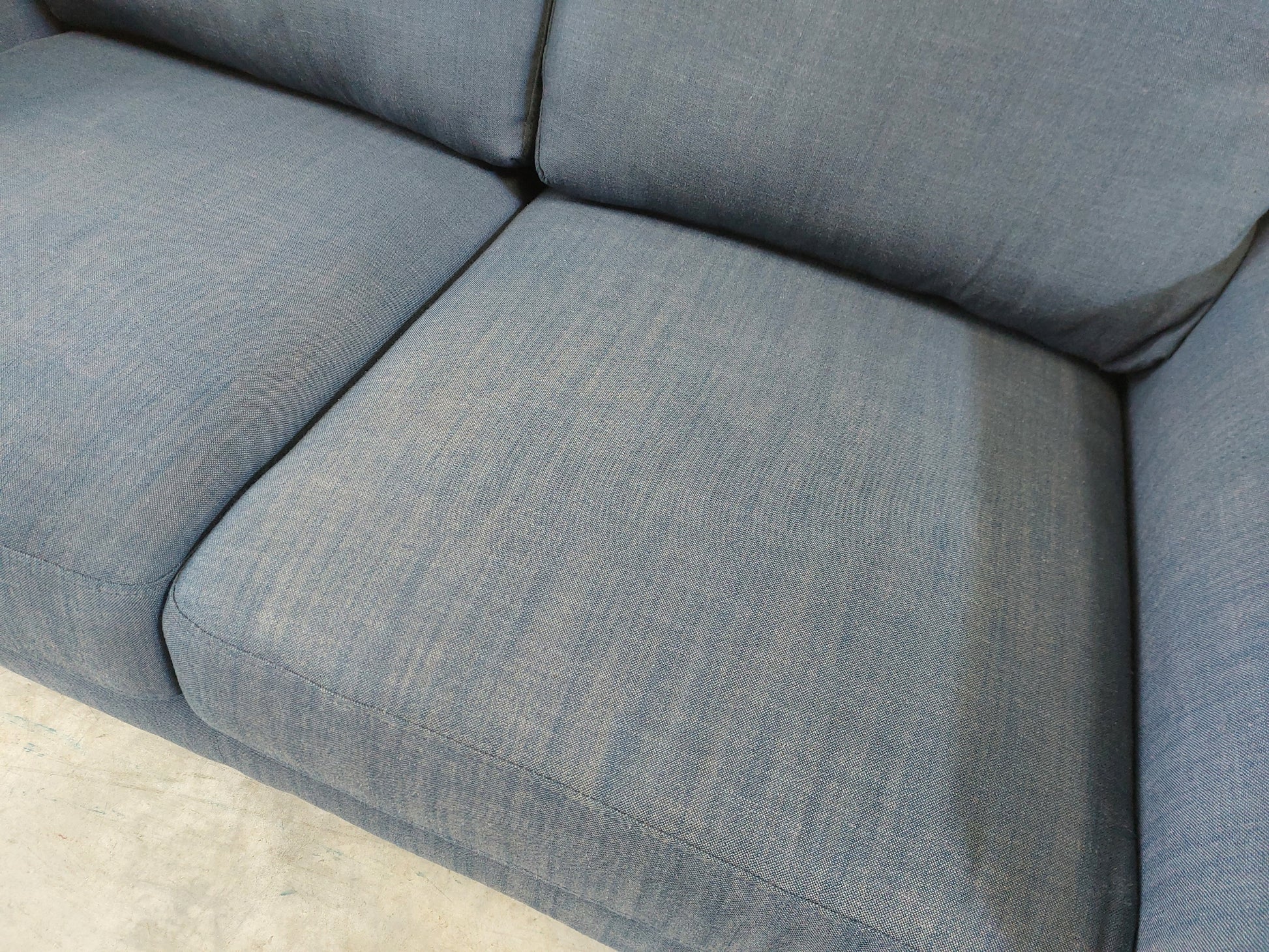 John Lewis Camber Small 2 Seater Sofa Blue Linen