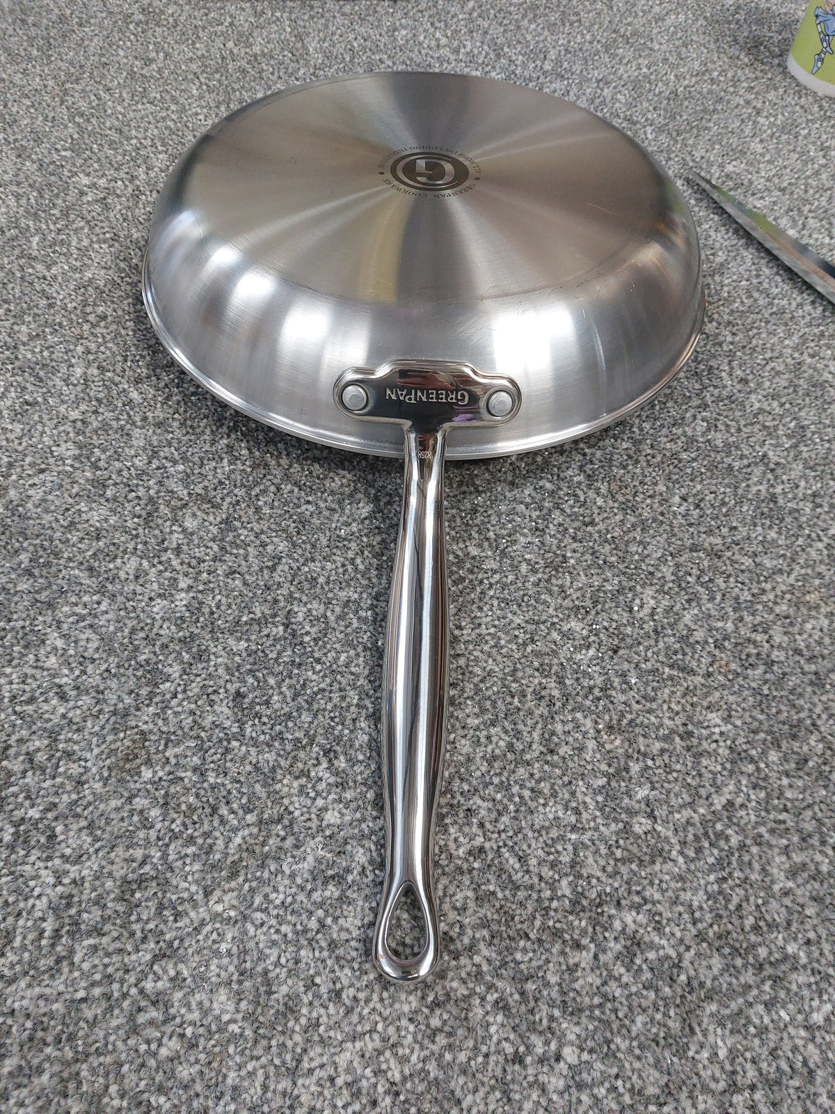 GreenPan Premiere Stainless Steel Ceramic Non-Stick Frying Pan, 30cm