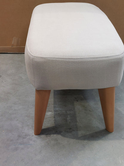 John Lewis Bergen II Footstool, Light Leg Linen Clay