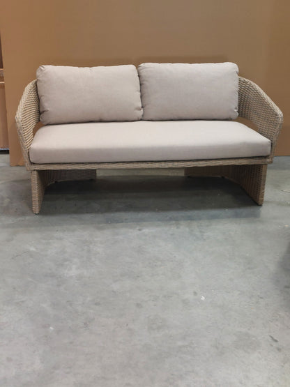 John Lewis Haven Woven 2-Seater Garden Sofa, Sandstone
