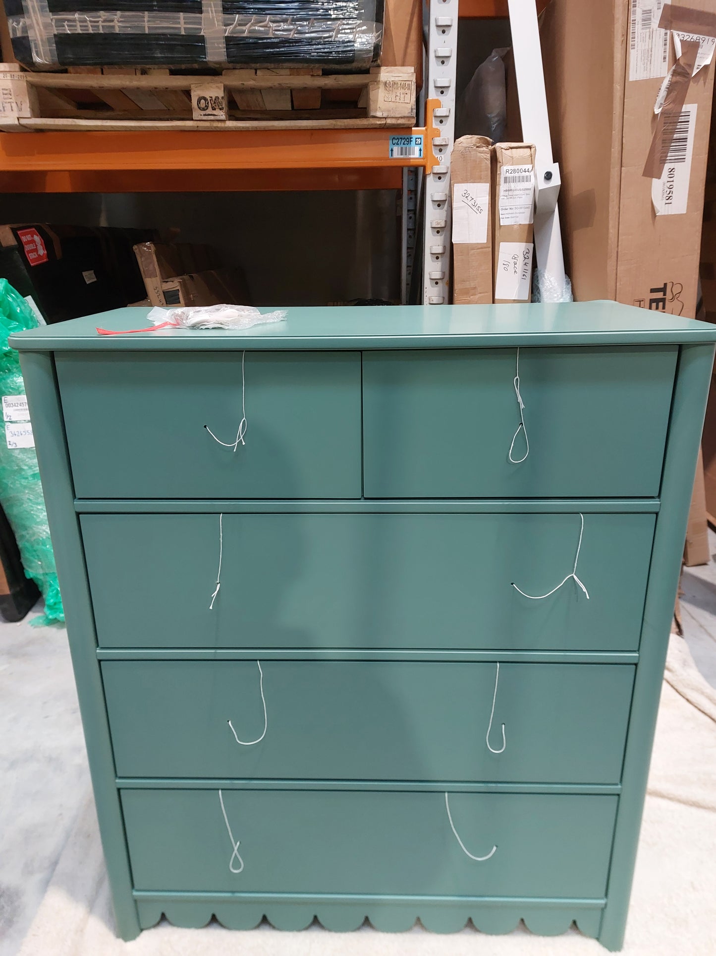 John Lewis ANYDAY Hem 5 Drawer Chest Green