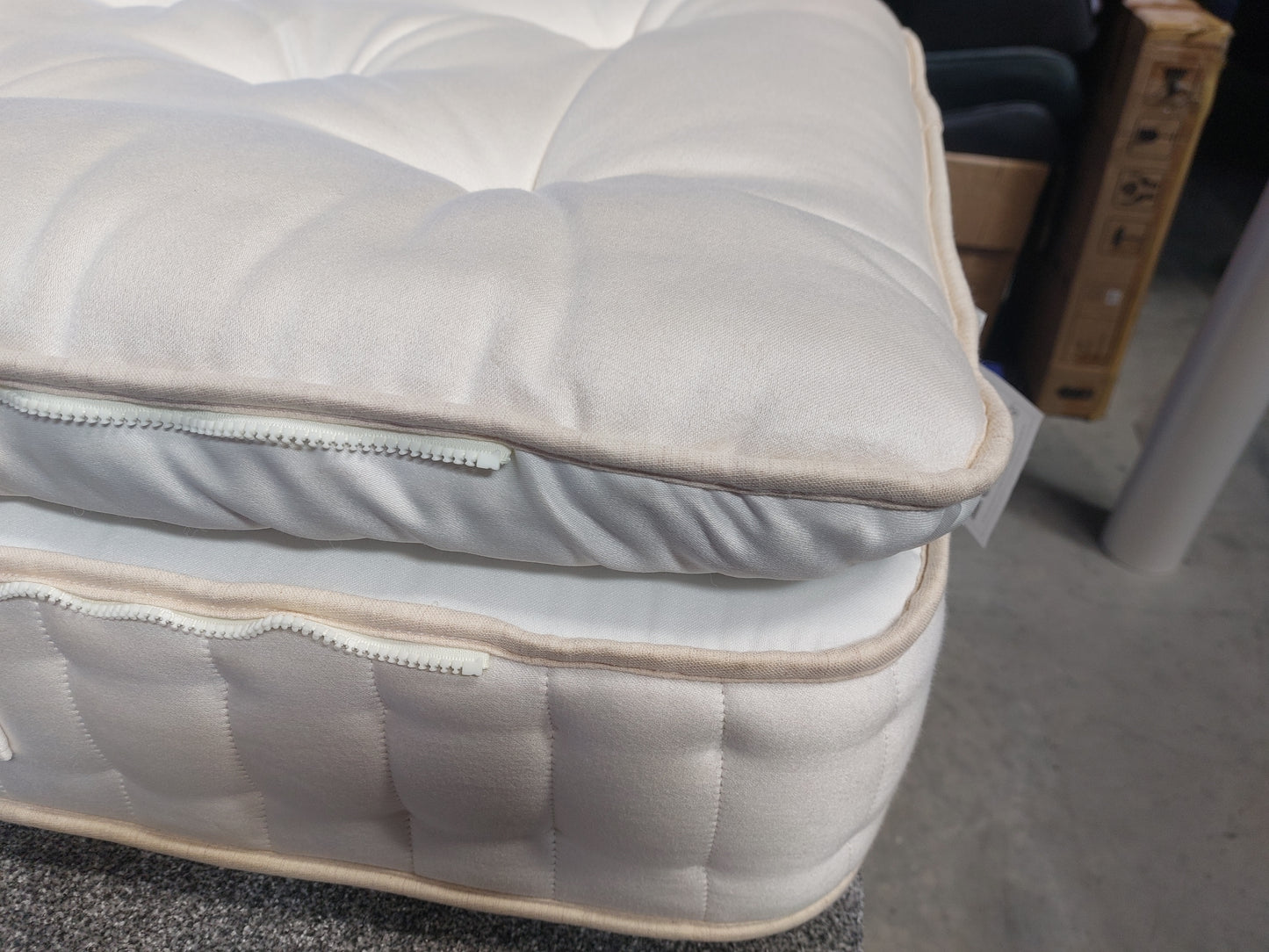 John Lewis King Size Mattress Pillow Top 4250 Zip & Link British Natural Herdwick