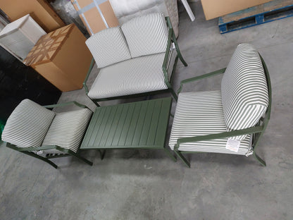 John Lewis Marlow Aluminium 4 Seater Garden Lounge Set, Green