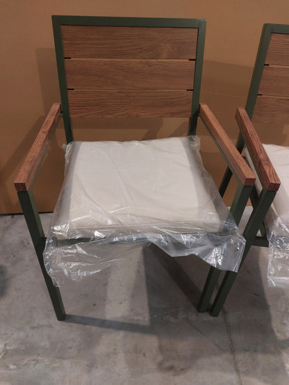 John Lewis Platform 6-Seater Garden Extending Dining Table & Chairs Set,  Green