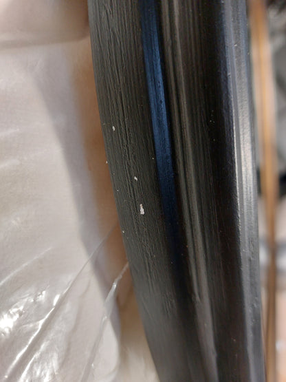 John Lewis Georgian Overmantle Wood Mirror, 95 x 105cm, Black/Gold