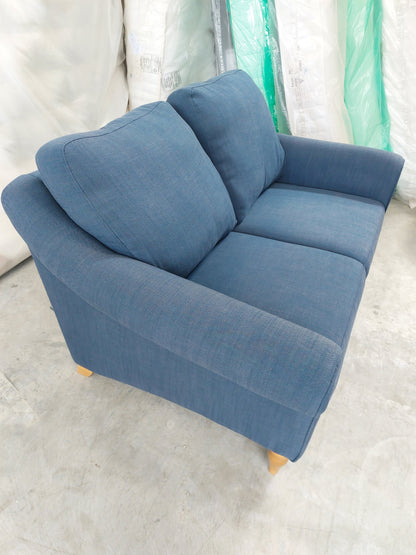 John Lewis Camber Small 2 Seater Sofa Blue Linen