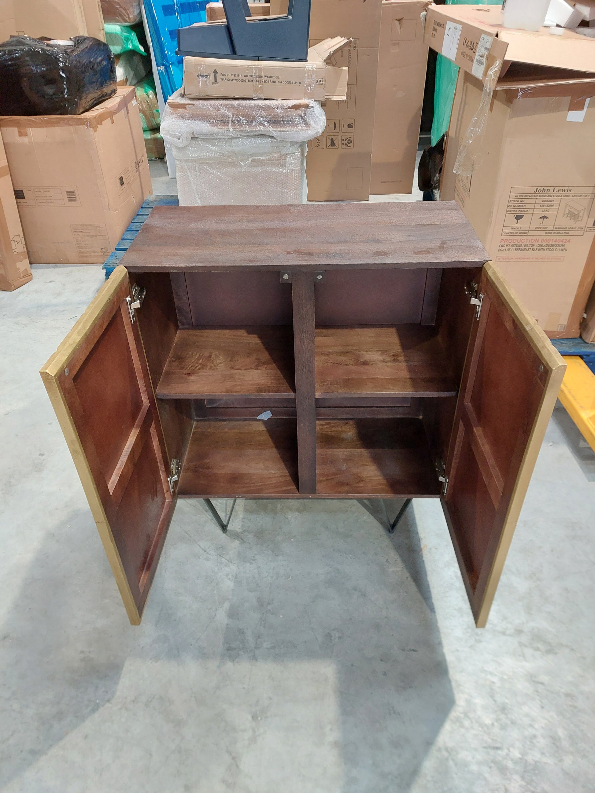 Swoon Ziggy Cabinet Brass Display Cabinet