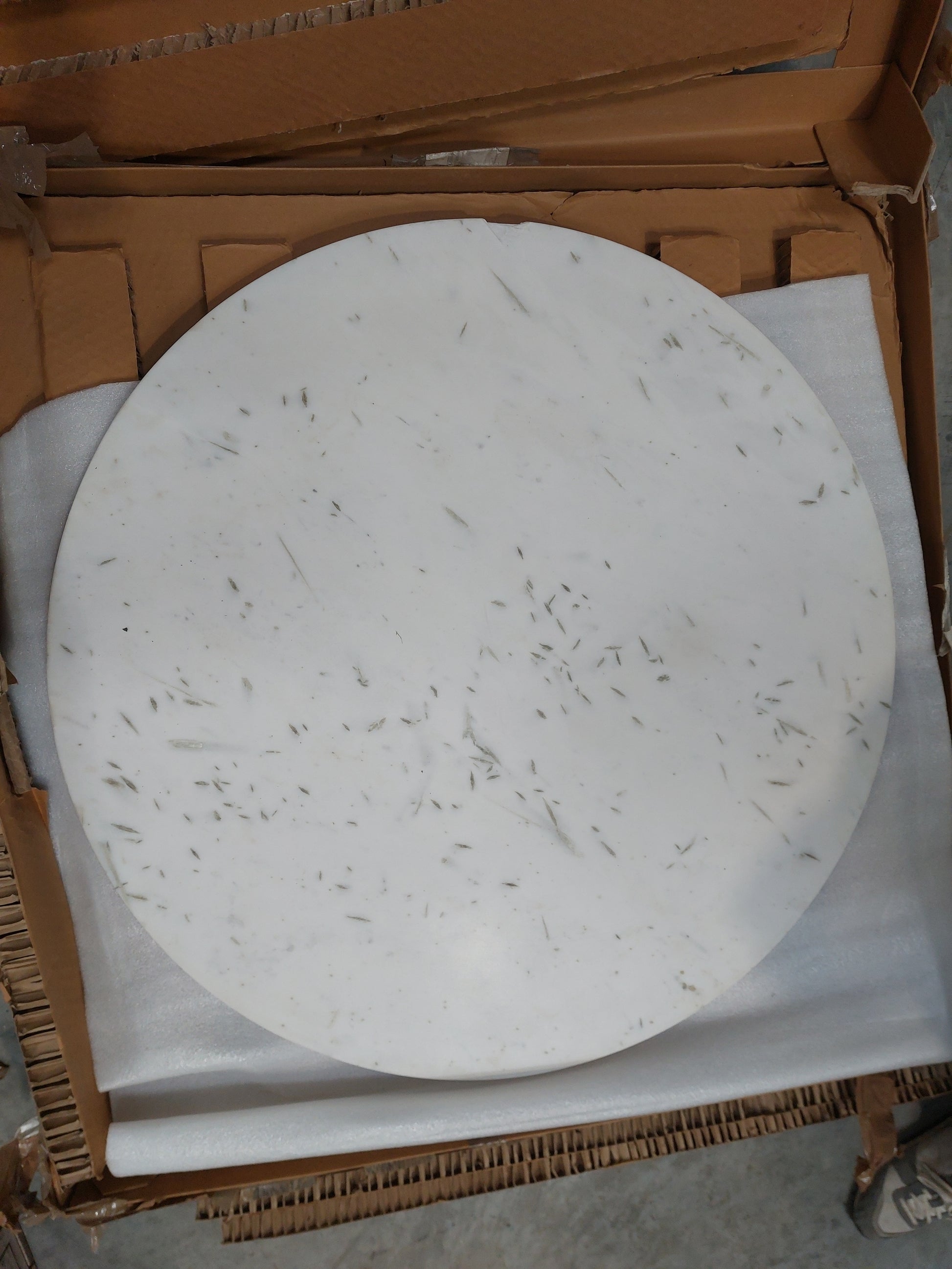 John Lewis Jewel Marble 4 Seater Pedestal Dining Table White Gold