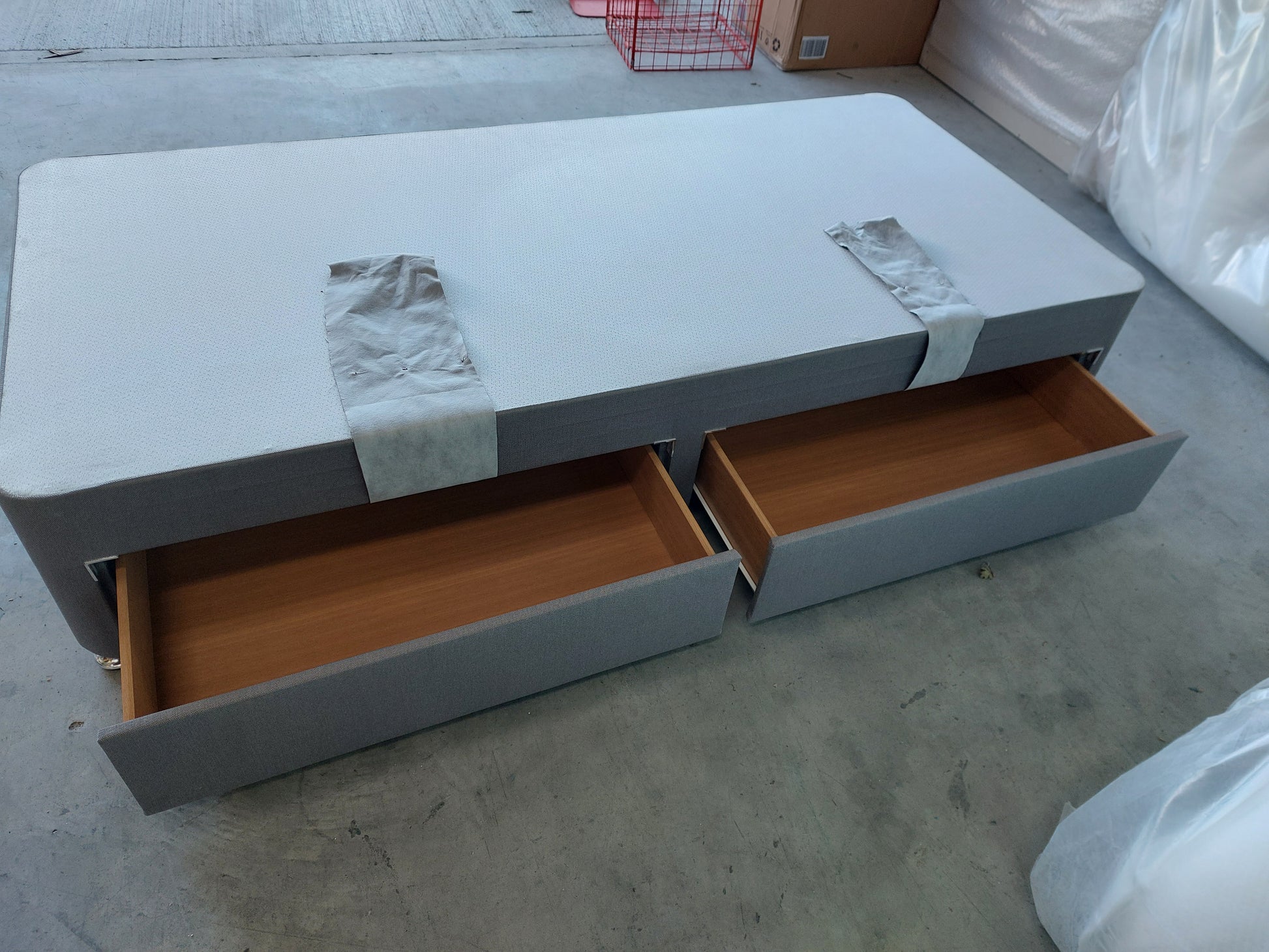 Silentnight Non Sprung 2 Drawer Divan Storage Bed Single Slate Grey