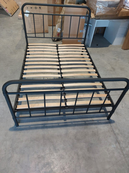 John Lewis Dorm Metal Bed Frame, Double, Black