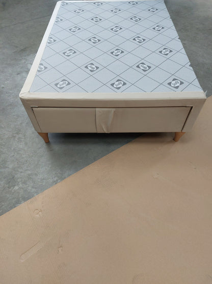 Sealy Posturepedic Exquisite 2 + 2 Drawer Divan Base, Natural Legs, Double, Almond