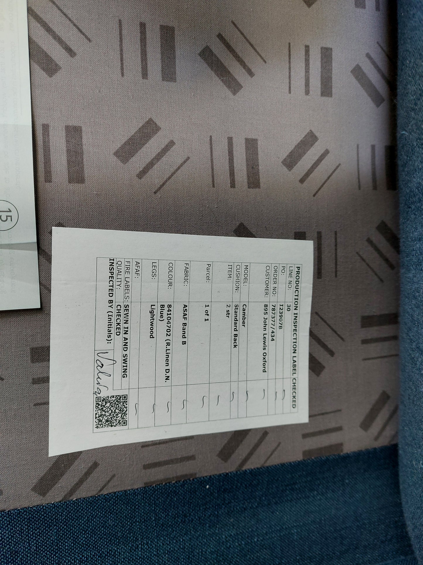 John Lewis Camber Small 2 Seater Sofa Blue Linen