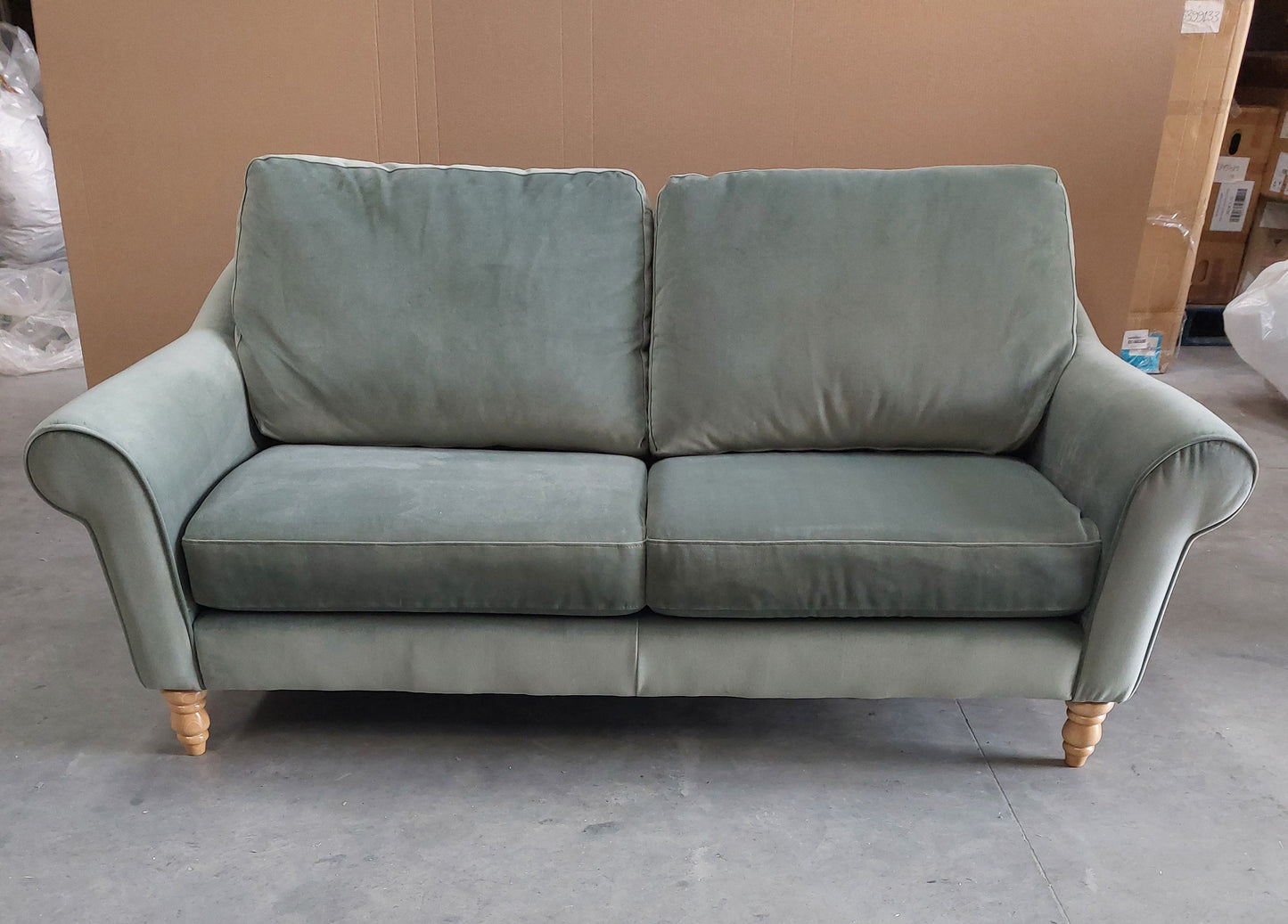 John Lewis Camber Large 3 Seater Sofa Velvet Myrtle Easy Clean Eco