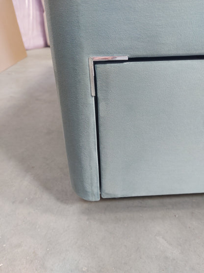 John Lewis Pocket Sprung 2 Drawer Divan Base, Double, Deep Velvet Eau De Nil