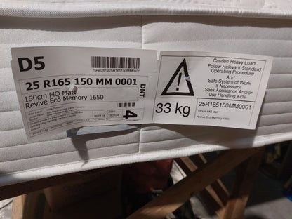 Silentnight Revive Eco Comfort Flex 1650 Spring Mattress, Medium/Soft Tension, King Size