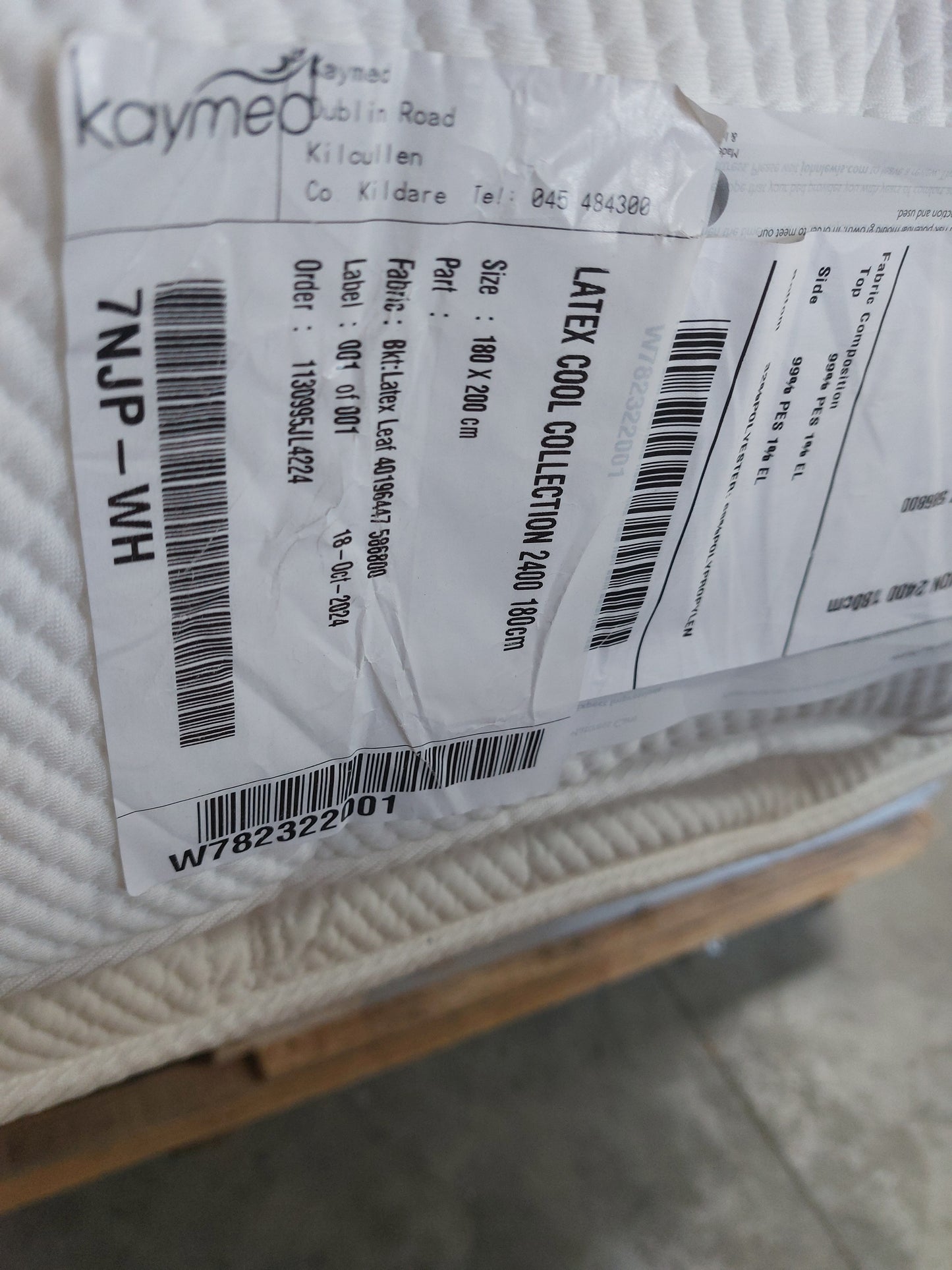 John Lewis Mattress  Super King Latex Cool Collection 2400 Pocket Spring Medium/Firm