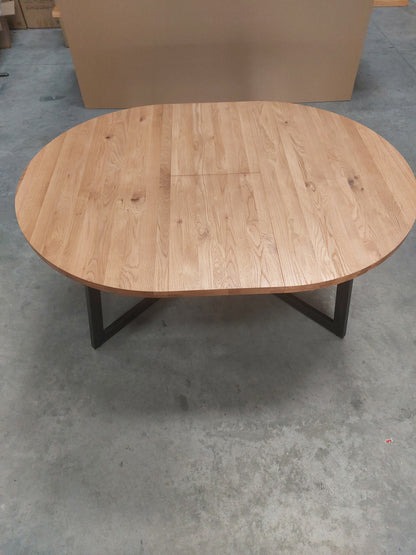 John Lewis Dining Table Calia 4-6 Seater Round Extending Solid Oak