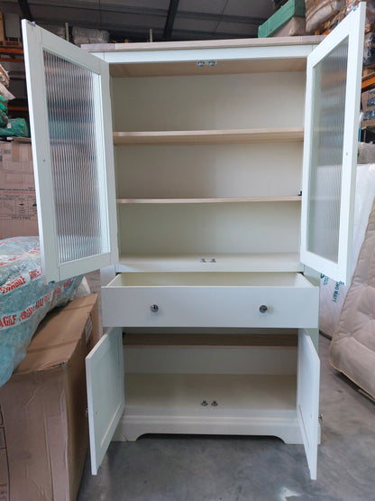 Laura Ashley Dorset Storage Cabinet White/Natural