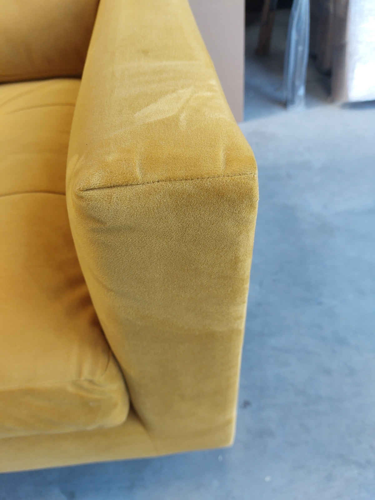 John Lewis Draper II Large 3 Seater Sofa Plush Velvet Honey