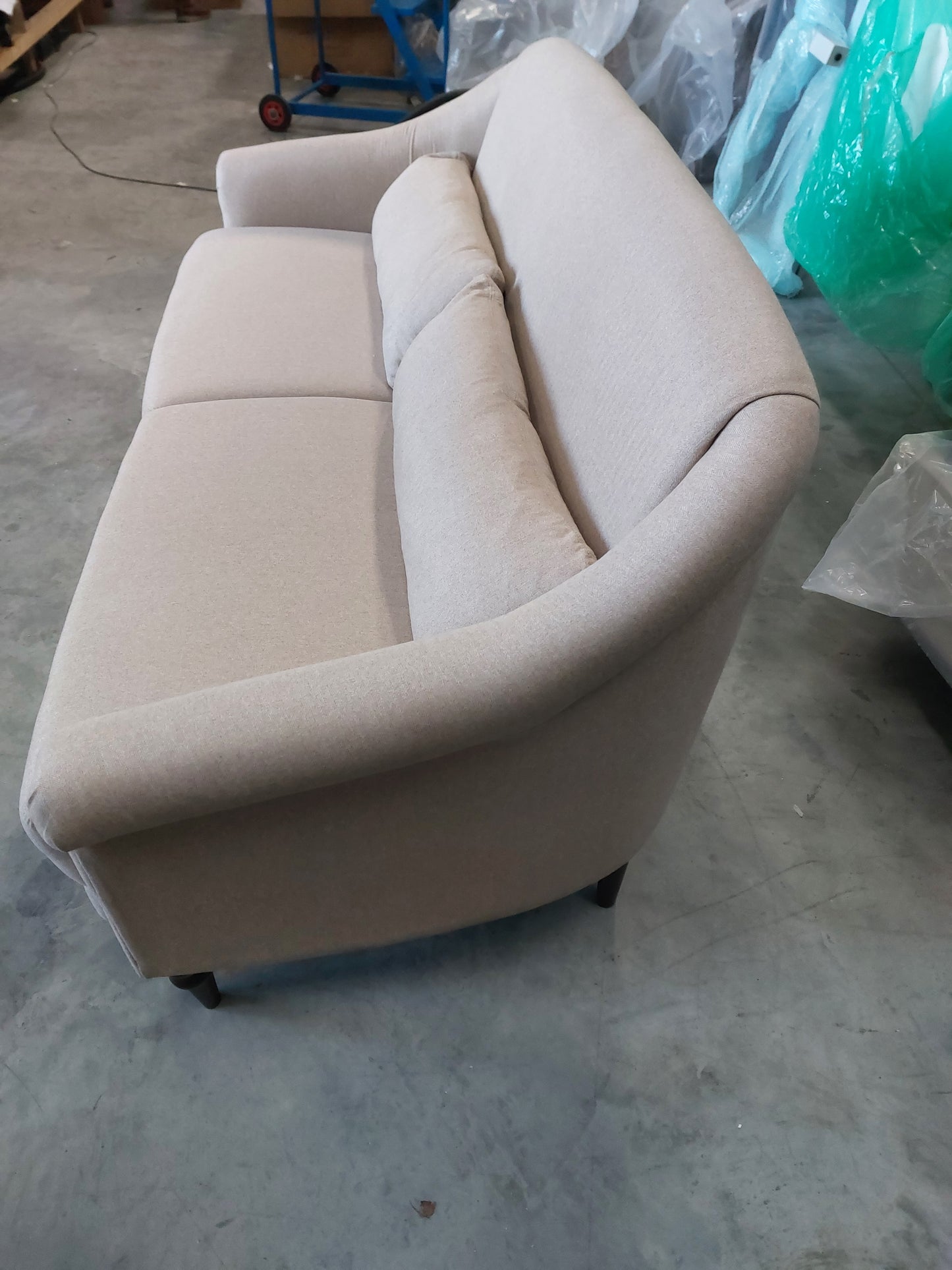 John Lewis Fireside Large 3 Seater Sofa Natural Brushed Tweed