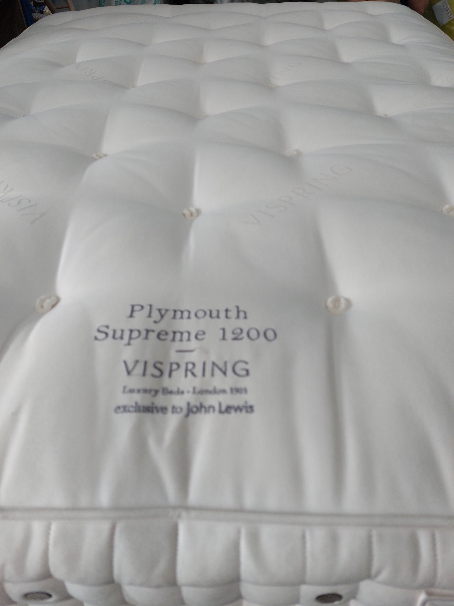 Vispring Plymouth Supreme 1200 Pocket Spring Mattress Medium & Soft Tension King Size