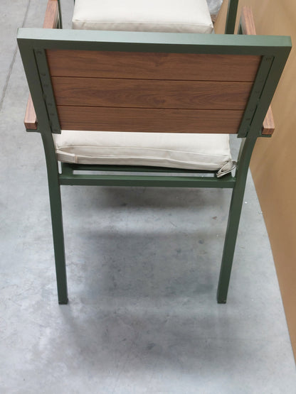 John Lewis Platform Garden Dining Armchair, Set of 2, Green