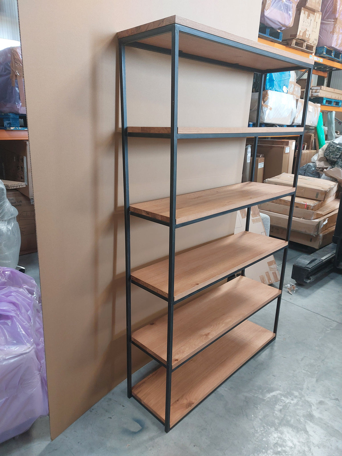 John Lewis Calia Tall Wide Shelving Unit, Oak