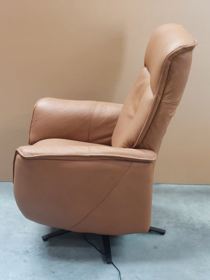 John Lewis Float Zero Gravity Power Recliner Leather Chair, Tan Leather
