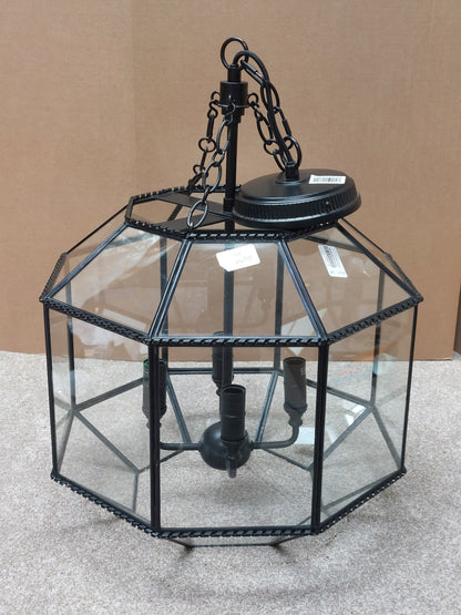 John Lewis Earle Glass Pendant Ceiling Light, Black