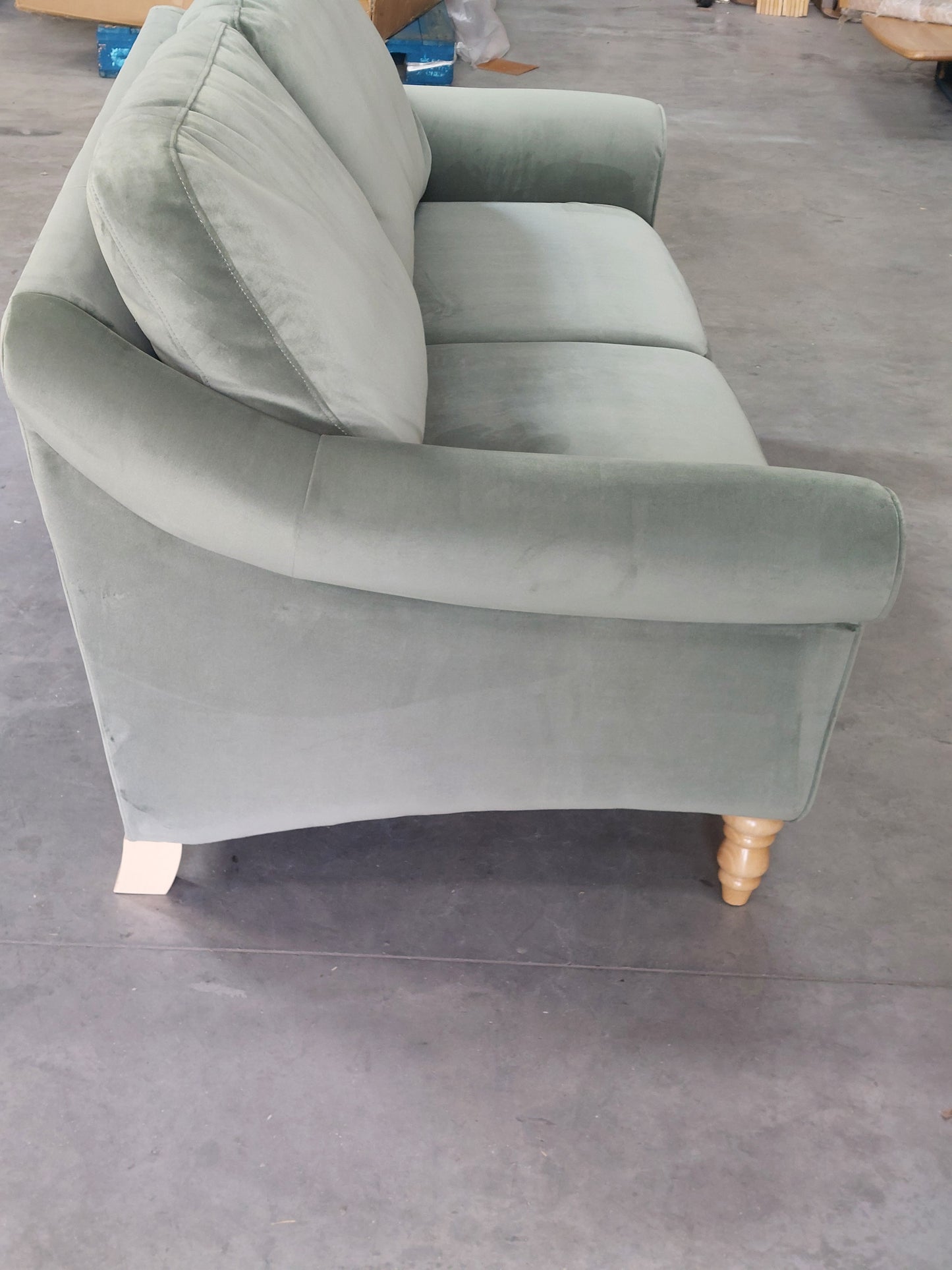 John Lewis Camber Large 3 Seater Sofa Velvet Myrtle Easy Clean Eco