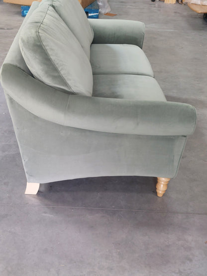 John Lewis Camber Large 3 Seater Sofa Velvet Myrtle Easy Clean Eco