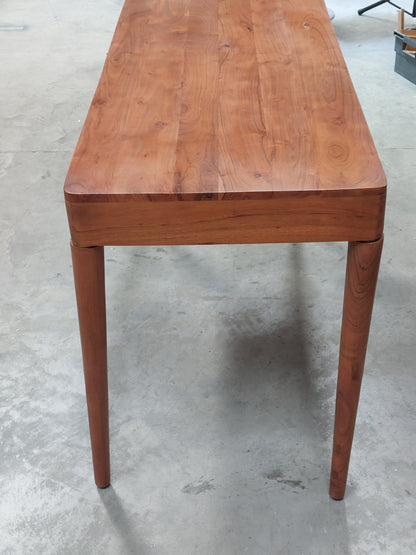 Swoon Bjorn Desk Dark Brown Acacia & Brass