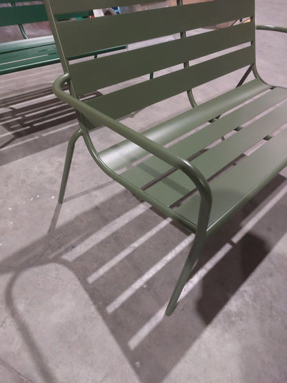 John Lewis Tri-Colour Metal Garden Furniture Set  2 Benches & 1 Armchair