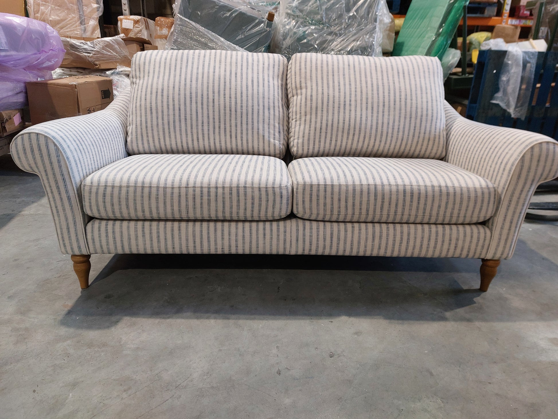 John Lewis Camber Large 3 Seater Sofa, Light Leg, Trio Stripe