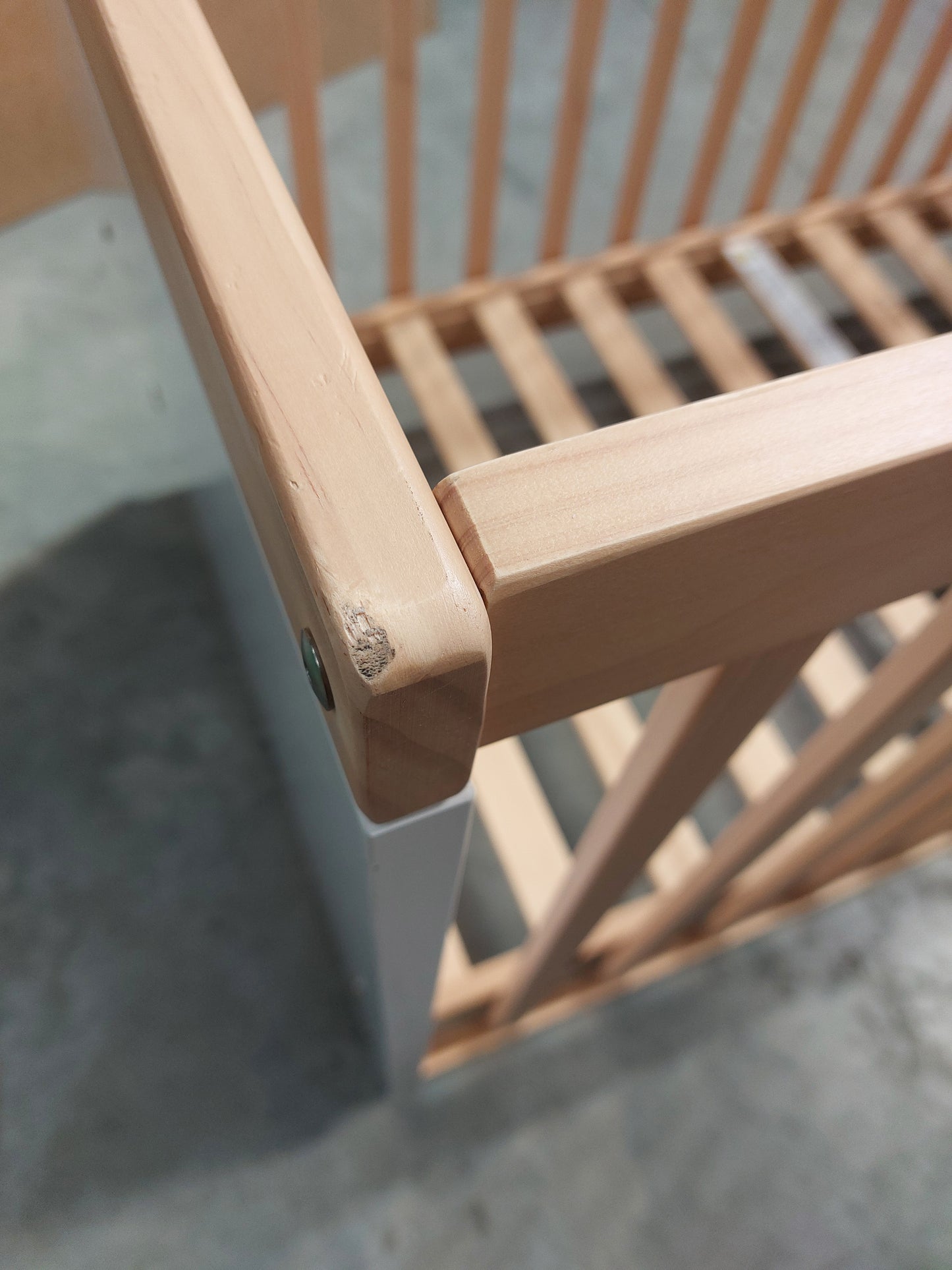 John Lewis Scandi Solution Cotbed White Natural Cot Bed