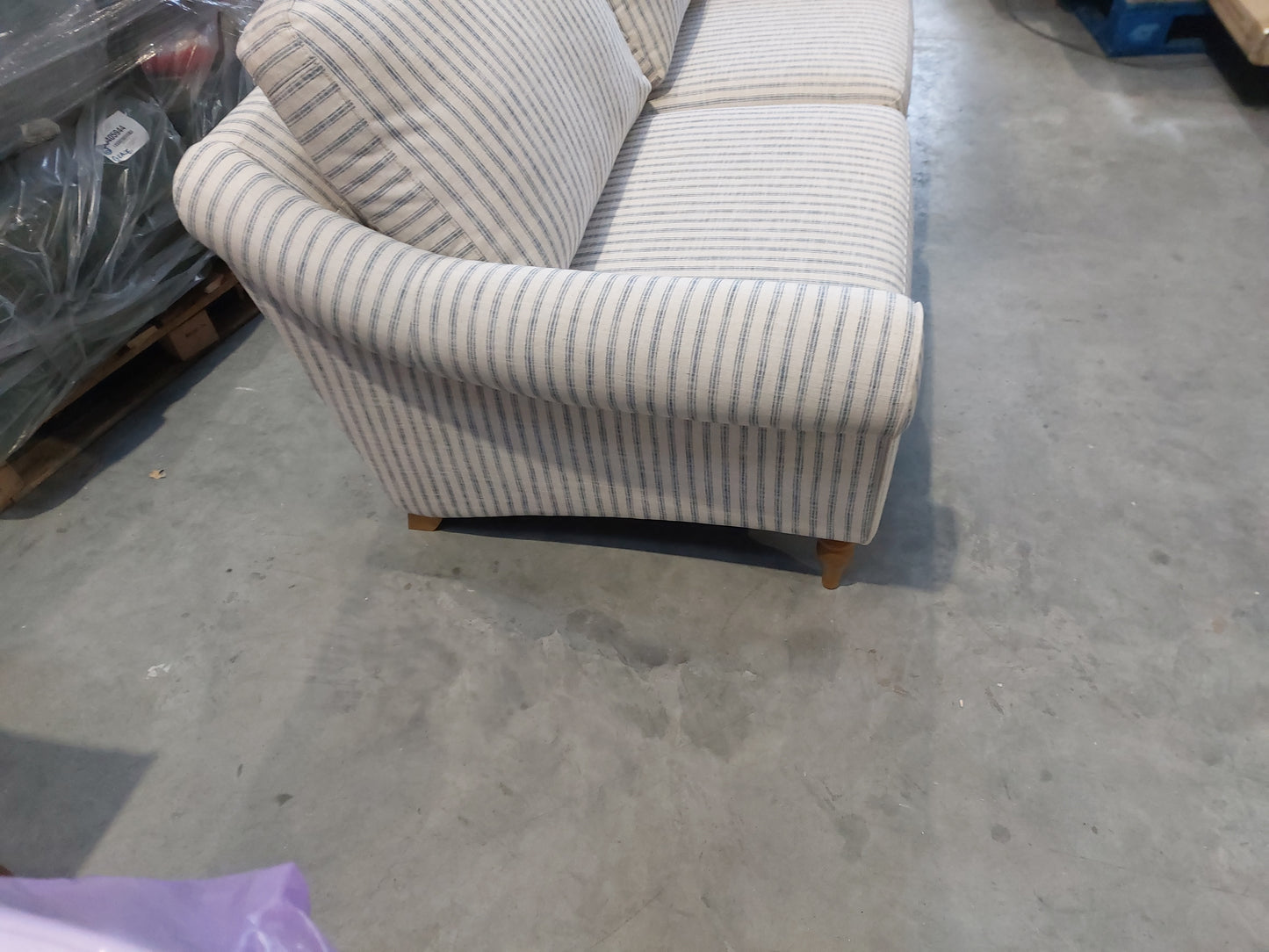 John Lewis Camber Large 3 Seater Sofa, Light Leg, Trio Stripe
