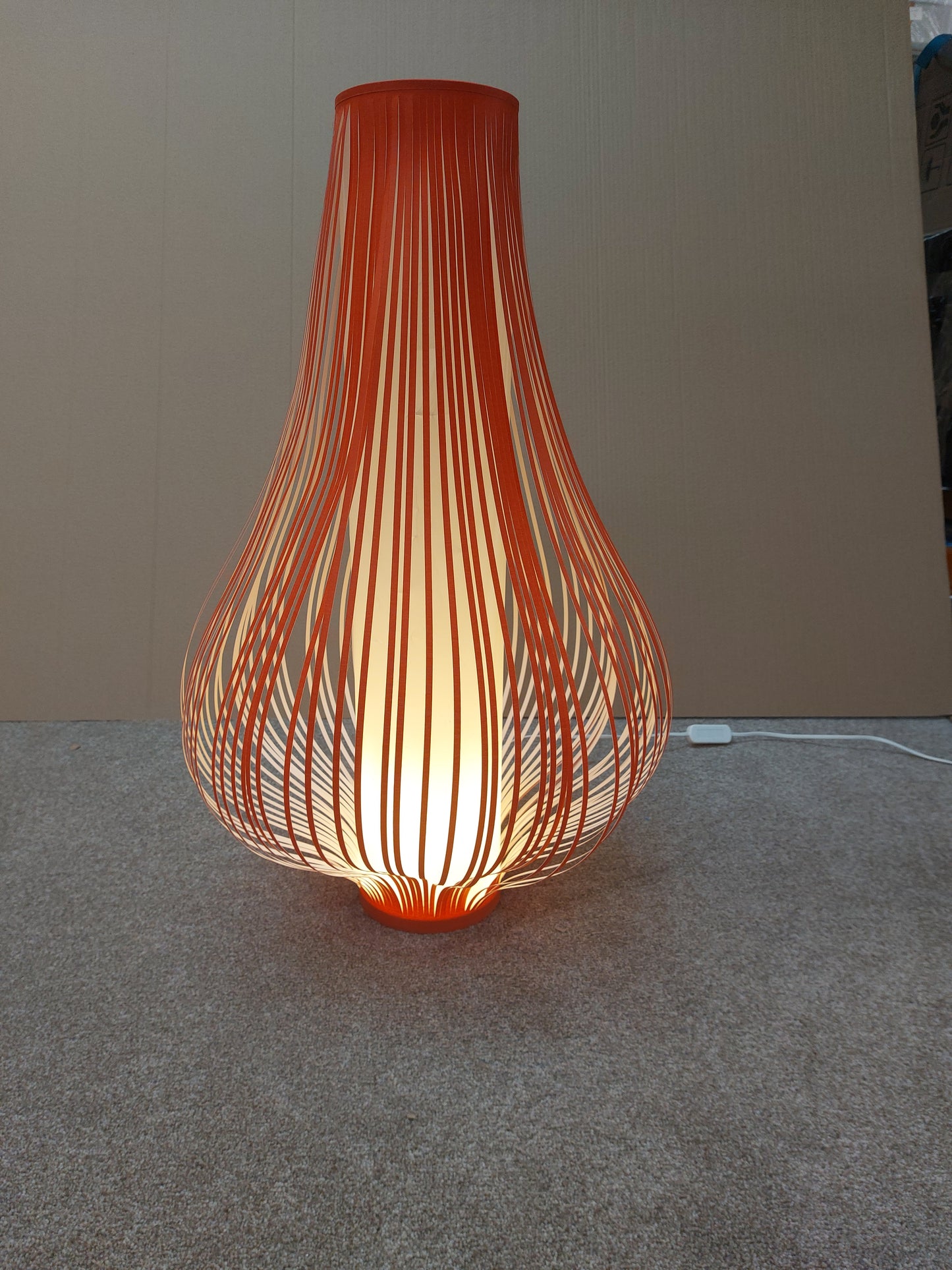 John Lewis & Partners Harmony Ribbon Large Table Lamp, Red