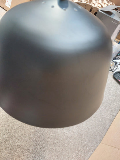 John Lewis Metal Arc Floor Lamp, Black/Brass